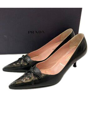 Prada Pointed Toe Pumps Heel 35